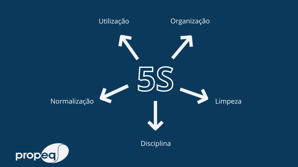 Imagem com fundo azul simplificando a metodologia 5 sensos